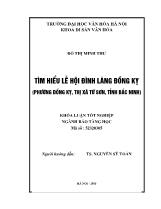 Khóa luận Tìm hiểu lễ hội đình làng đồng kỵ (phường Đồng kỵ, thị xã Từ sơn, tỉnh Bắc Ninh)