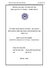 Khóa luận Tổ chức hoạt động văn hóa – du lịch ở sông Hồng trên địa phận thành phố Hà nội hiện nay