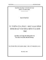 Khóa luận Tu thiền cửa phật - Một loại hình sinh hoạt văn hóa mới của giới trẻ