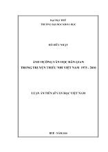 Luận án Ảnh hưởng văn học dân gian trong truyện thiếu nhi Việt Nam năm 1975 - 2010