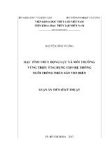 Luận án Đặc tính thủy động lực và môi trƣờng vùng triều ứng dụng cho hệ thống nuôi trồng thủy sản ven biển