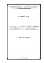 Luận án Đổi mới quản lý nhà nước đối với phát triển nguồn nhân lực tại ngành than Việt Nam