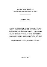 Luận án Khảo sát mối quan hệ giữa kĩ năng mô phỏng quỹ đạo bão và cƣờng độ bão cho khu vực tây bắc thái bình dƣơng bằng hệ thống dự báo tổ hợp