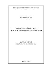 Luận án Không gian văn hóa huế với sự hình thành nhân cách Hồ Chí Minh