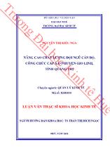 Luận án Nâng cao chất lượng đội ngũ cán bộ, công chức cấp xã ở huyện Gio Linh, tỉnh Quảng Trị