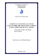 Luận án Nghiên cứu ảnh hưởng của chế độ cung cấp nhiên liệu trong động cơ diesel sử dụng nhiên liệu kép (lpg - Diesel)