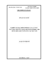 Luận án Nghiên cứu đặc điểm sinh học của cá ngừ vây vàng (Thunnus albacares) trong điều kiện nuôi lồng tại Việt Nam