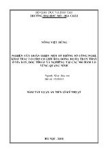 Luận án Nghiên cứu hoàn thiện một số thông số công nghệ khai thác lò chợ cơ giới hóa đồng bộ hạ trần than ở vỉa dày, dốc thoải và nghiêng tại các mỏ hầm lò vùng Quảng Ninh