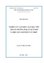 Luận án Nghiên cứu tật khúc xạ ở học viên một số trường sĩ quan quân đội và hiệu quả giải pháp can thiệp