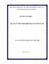 Luận án Quản lý thư viện hiện đại tại Việt Nam