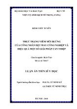 Luận án Thực trạng viêm mũi dị ứng của công nhân dệt may công nghiệp và hiệu quả một số giải pháp can thiệp