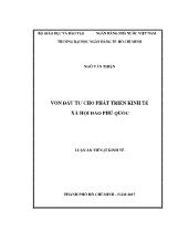 Luận án Vốn đầu tư cho phát triển kinh tế xã hội đảo Phú Quốc