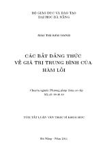 Luận văn Các bất đẳng thức về giá trị trung bình của hàm lồi