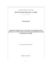 Luận văn Đánh giá ảnh hưởng của số liệu vệ tinh đến dự báo quỹ đạo và cường độ bão megi (2010) bằng phương pháp lọc kalman tổ hợp