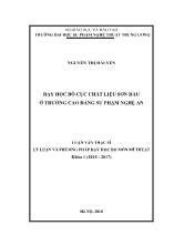 Luận văn Dạy học bố cục chất liệu sơn dầu ở trường cao đẳng sư phạm Nghệ An