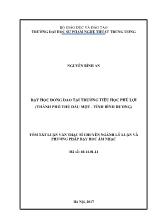 Luận văn Dạy học đồng dao tại trường Tiểu học Phú Lợi (Thành phố Thủ Dầu Một, tỉnh Bình Dương)