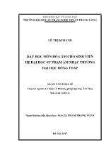 Luận văn Dạy học môn hòa âm cho sinh viên hệ đại học sư phạm âm nhạc trường đại học đồng tháp dạy học môn hòa âm cho sinh viên hệ đại học sư phạm âm nhạc trường đại học Đồng Tháp