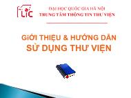 Luận văn Giới thiệu và hướng dẫn sử dụng thư viện