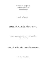 Luận văn Hàm lồi và bất đẳng thức