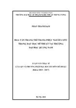 Luận văn Hoa văn trang trí trang phục người Cơtu trong dạy học mĩ thuật tại trường Đại học Quảng Nam