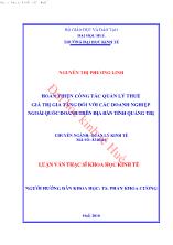 Luận văn Hoàn thiện công tác quản lý thuế giá trị gia tăng đối với các doanh nghiệp ngoài quốc doanh trên địa bàn tỉnh Quảng Trị