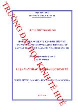 Luận văn Hoàn thiện nghiệp vụ bảo đảm tiền vay tại ngân hàng thương mại cổ phần đầu tư và phát triển Việt Nam - Chi nhánh Quảng trị