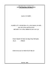 Luận văn Nghiên cứu ảnh hưởng của chấn động nổ mìn khi thi công đường hầm đến kết cấu công trình ngầm lân cận