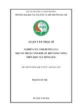 Luận văn Nghiên cứu ảnh hưởng của một số trung tâm khí áp đến nắng nóng trên khu vực đông bắc