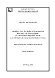 Luận văn Nghiên cứu các nhân tố ảnh hưởng đến hiệu quả hoạt động của doanh nghiệp nhà nước sau cổ phần hóa tại thành phố Đà Nẵng