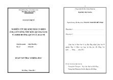 Luận văn Nghiên cứu hệ sinh thái cỏ biển ở hạ lưu sông thu bồn (Quảng nam) và định hướng quản lý, bảo vệ