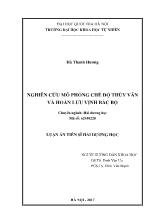 Luận văn Nghiên cứu mô phỏng chế độ thủy văn và hoàn lưu vịnh Bắc Bộ