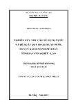 Luận văn Nghiên cứu nhu cầu sử dụng nước và đề xuất quy hoạch cấp nước huyện kaisonephomvihan tỉnh savannakhet - Lào