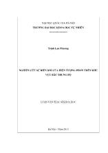 Luận văn Nghiên cứu sự biến đổi của hiện tượng phơn trên khu vực bắc trung bộ
