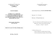 Luận văn Nghiên cứu sự phân bố của các loài vi khuẩn lam và sự tương quan với các yếu tố môi trường tại hồ công viên 29/3, thành phố Đà Nẵng