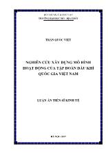 Luận văn Nghiên cứu xây dựng mô hình hoạt động của tập đoàn dầu khí quốc gia Việt Nam