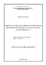 Luận văn Nghiên cứu xây dựng quy trình công nghệ giám sát môi trường nước mặt khu vực Hà nội từ dữ liệu vệ tinh vnredsat - 1A