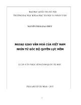 Luận văn Ngoại giao văn hoá của Việt Nam nhìn từ góc độ quyền lực mềm