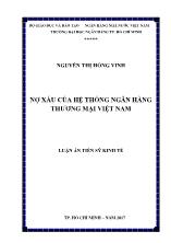 Luận văn Nợ xấu của hệ thống ngân hàng thương mại Việt Nam