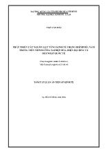 Luận văn Phát triển các nguồn lực vùng kinh tế trọng điểmphía nam trong tiến trình công nghiệp hóa, hiện đại hóa và hội nhập quốc tế