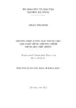Luận văn Phương pháp lượng giác trong việc giải toán thuộc chương trình trung học phổ thông
