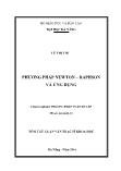 Luận văn Phương pháp NeWTOn – raphson và ứng dụng