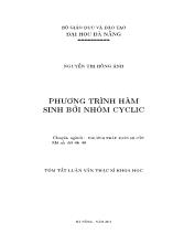 Luận văn Phương trình hàm sinh bở nhóm cyclic