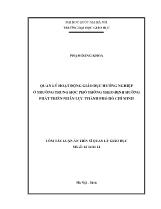 Luận văn Quản lý hoạt động giáo dục hướng nghiệp ở trường trung học phổ thông theo định hướng phát triển nhân lực thành phố Hồ Chí Minh