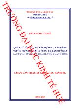 Luận văn Quản lý vốn đầu tư xây dựng cơ bản bằng nguồn ngân sách nhà nước tại ban quản lý các dự án huyện Bố trạch, tỉnh Quảng Bình