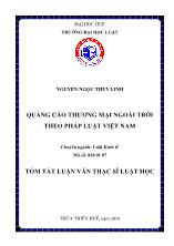 Luận văn Quảng cáo thương mại ngoài trời theo pháp luật Việt Nam