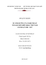 Luận văn Sự ảnh hưởng của nghệ thuật tối giản đến điêu khắc Việt Nam giai đoạn 2000 - 2015