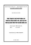 Luận văn Thực trạng và giải pháp nâng cao trình độ công nghiệp hóa, hiện đại hóa trên địa bàn tỉnh Phú Thọ đến năm 2030