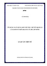 Luận văn Tín dụng ngân hàng đối với việc chuyển dịch cơ cấu kinh tế trên địa bàn tp. Hồ Chí Minh