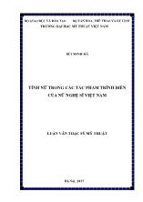 Luận văn Tính nữ trong các tác phẩm trình diễn của nữ nghệ sĩ Việt Nam