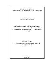 Luận văn Trò chơi trong giờ học âm nhạc, trường phổ thông thực hành sư phạm An Giang